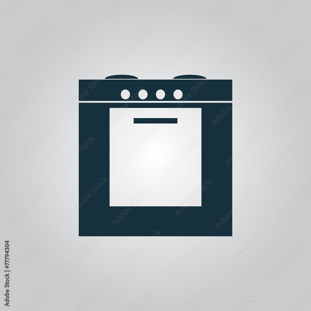 Stove icon, sign and button Stove icon, sign and button