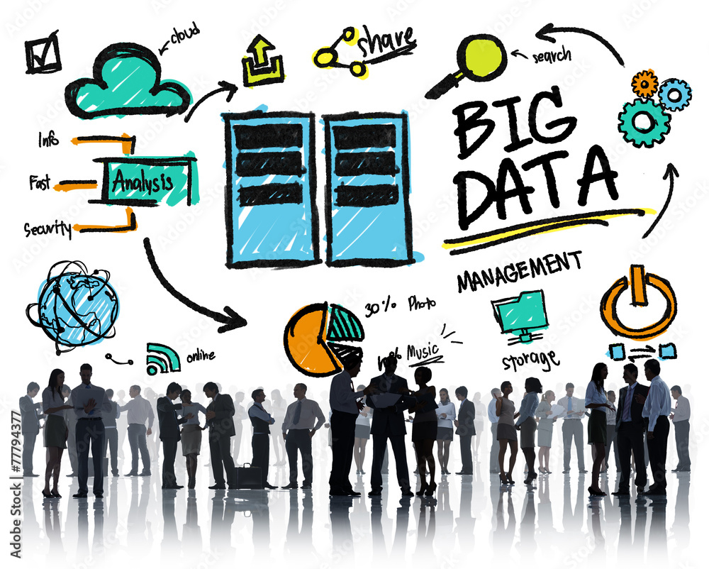 Business People Big Data Management Discussion Teamwork Concept