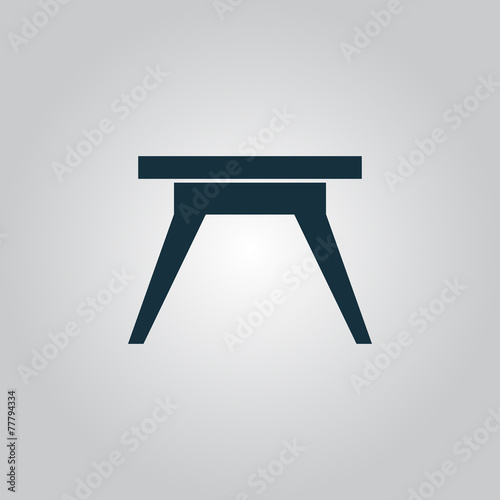 Small table icon, sign and button