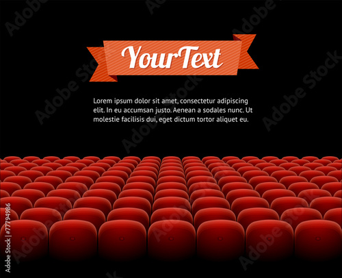 Vector red cinema, theatre seats
