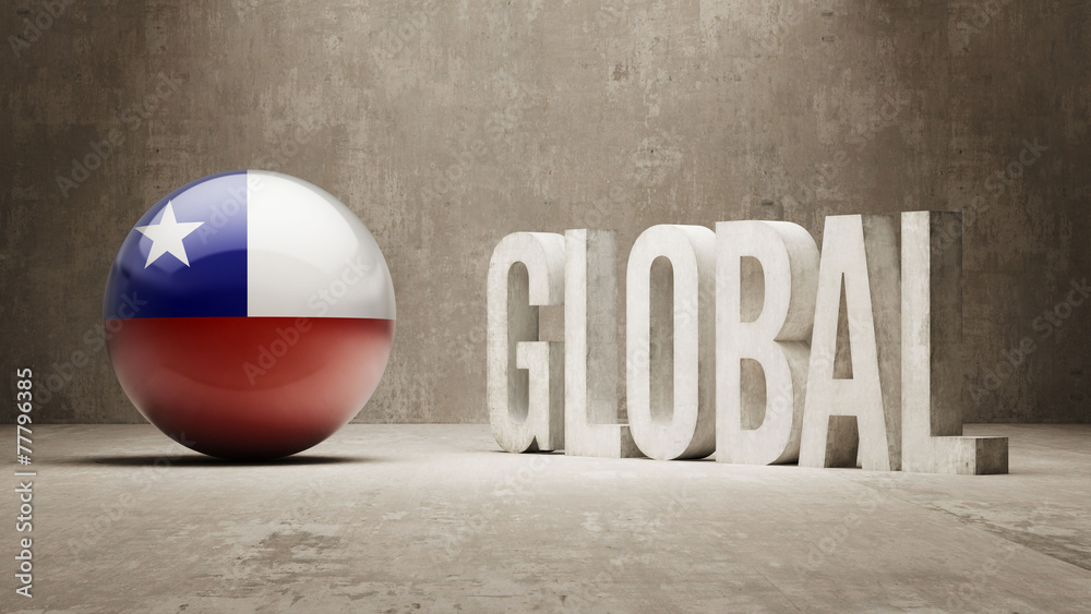 Naklejka premium Chile. Global Concept.