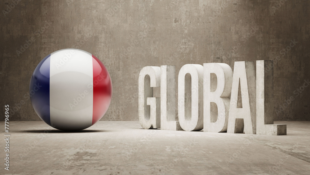 Naklejka premium France. Global Concept.