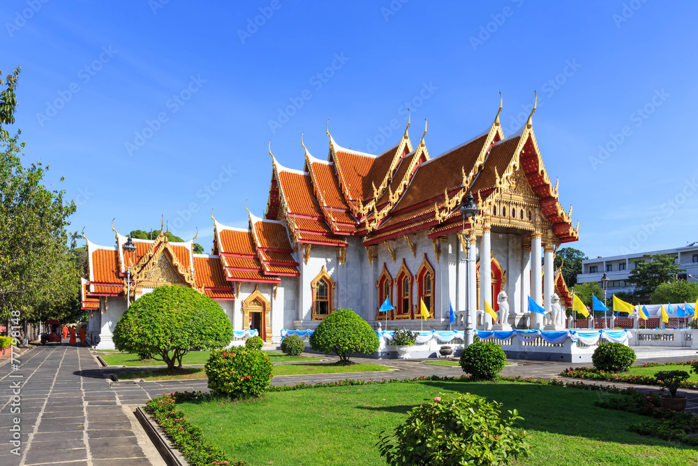 Wat Benchamabophit or Marble Temple in Bangkok, Thailand