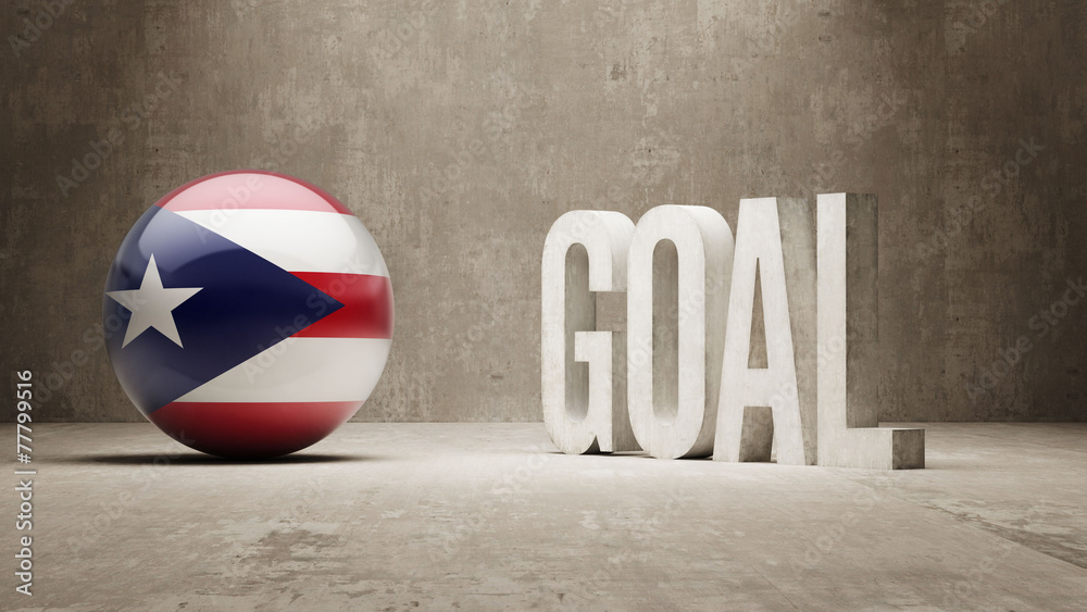 Naklejka premium Puerto Rico. Goal Concept.