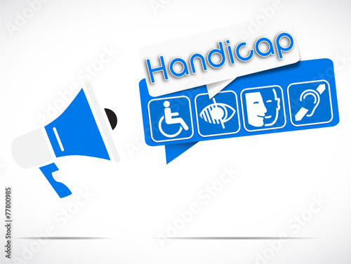 mégaphone : pictogramme handicap