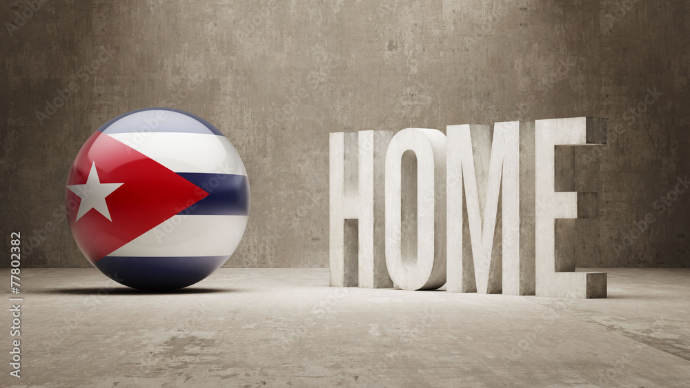 Naklejka premium Cuba. Home Concept.