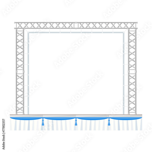 vector flat style sectional precast concert metal stage banner