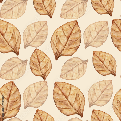 Seamless smoking pattern. Watercolor illustration.