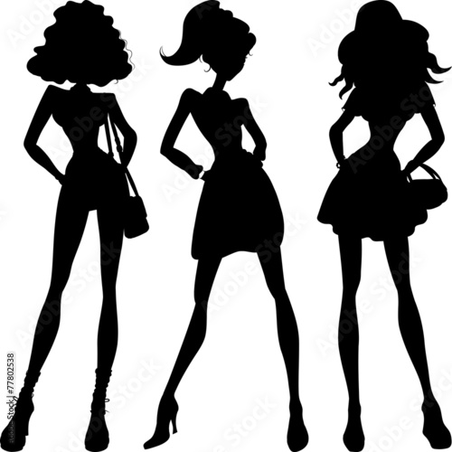 Silhouette fashion girls top models