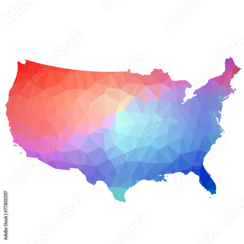 US in color triangle. Raster 2