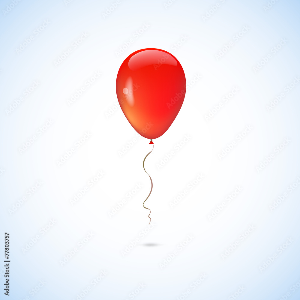 Red balloon isolated on white background Red balloon isolated on white background