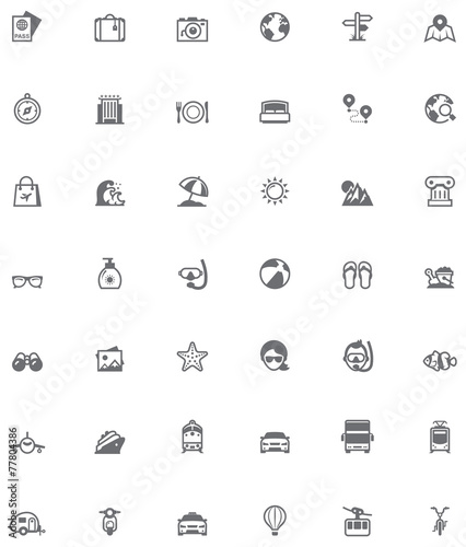 Vector travel icon set
