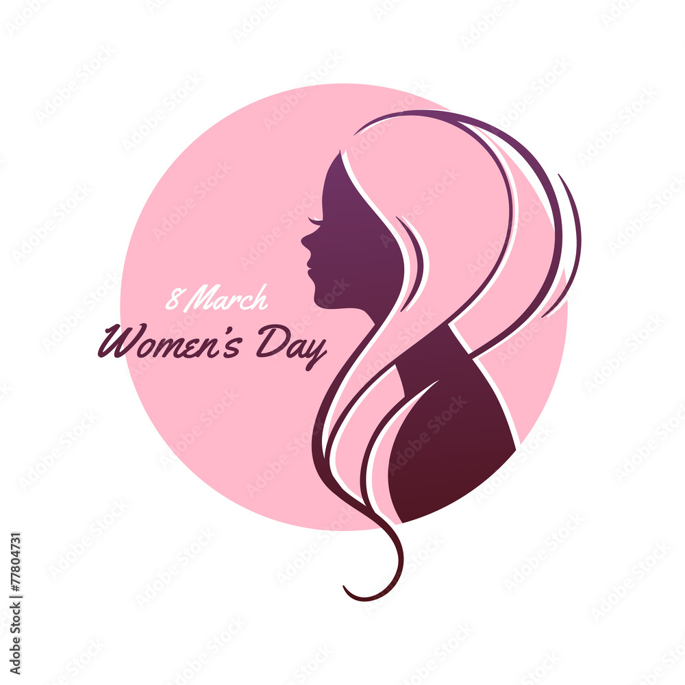Happy Women Day pink background
