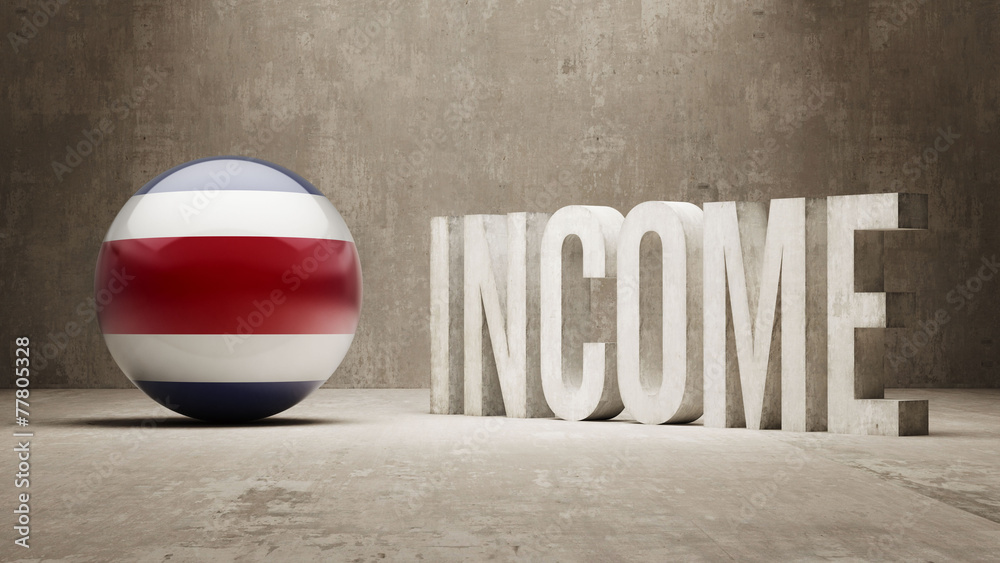 Naklejka premium Costa Rica. Income Concept.