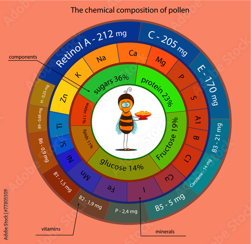 The chemical composition of pollen