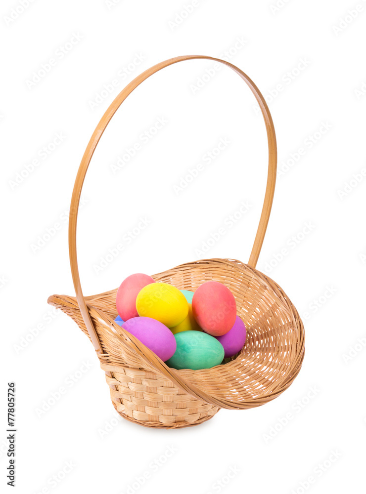 Basket with Easter eggs Basket with Easter eggs