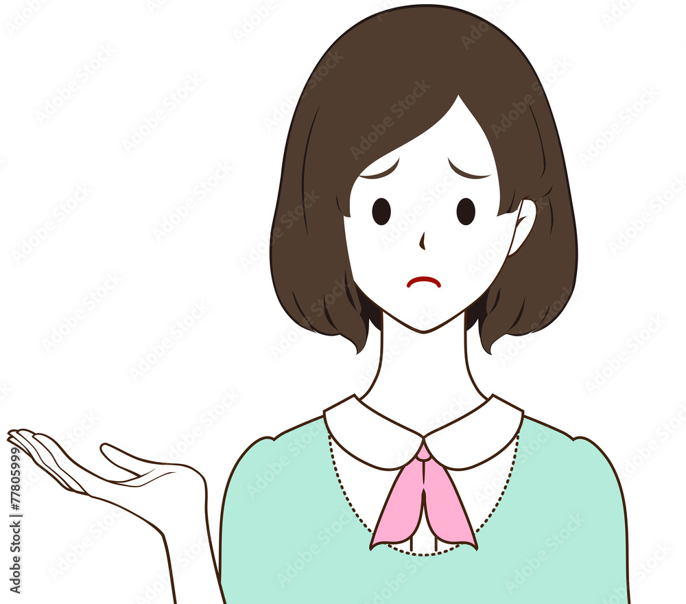 女性 紹介 困り顔 女性 紹介 困り顔