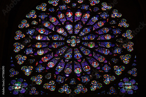 Paris, Notre Dame Cathedral. South transept rose window
