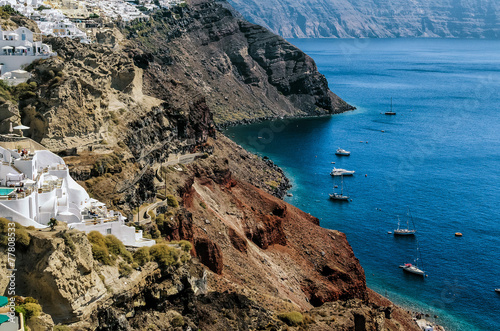 Santorini's coast