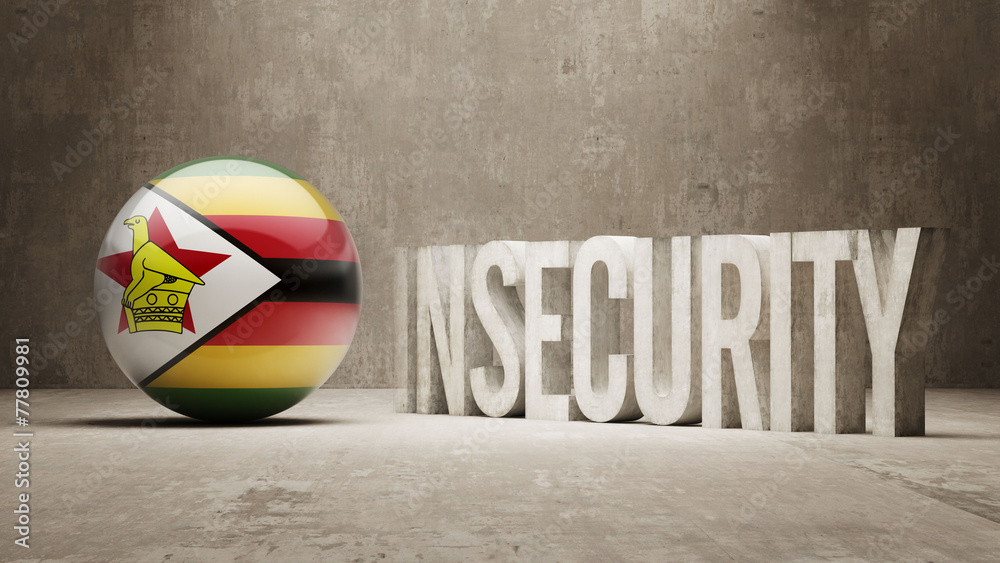 Zimbabwe. Insecurity Concept.