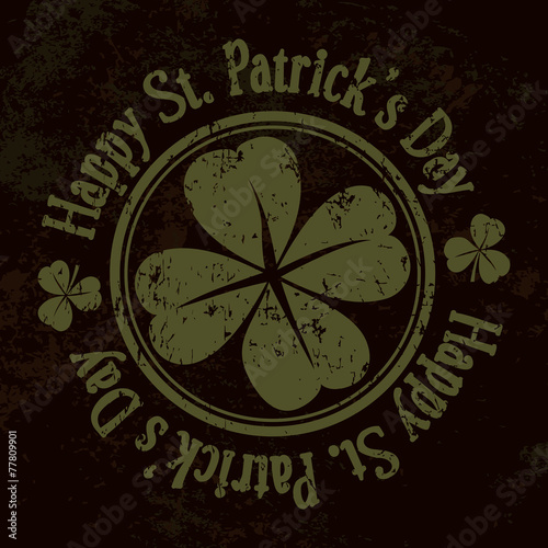 Grunge St. Patrick Day background, vector