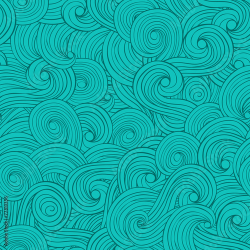 Seamless abstract pattern background with waves and clouds