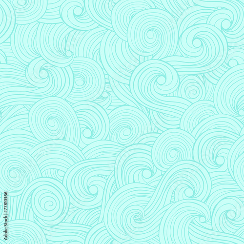 Seamless abstract pattern background with waves and clouds