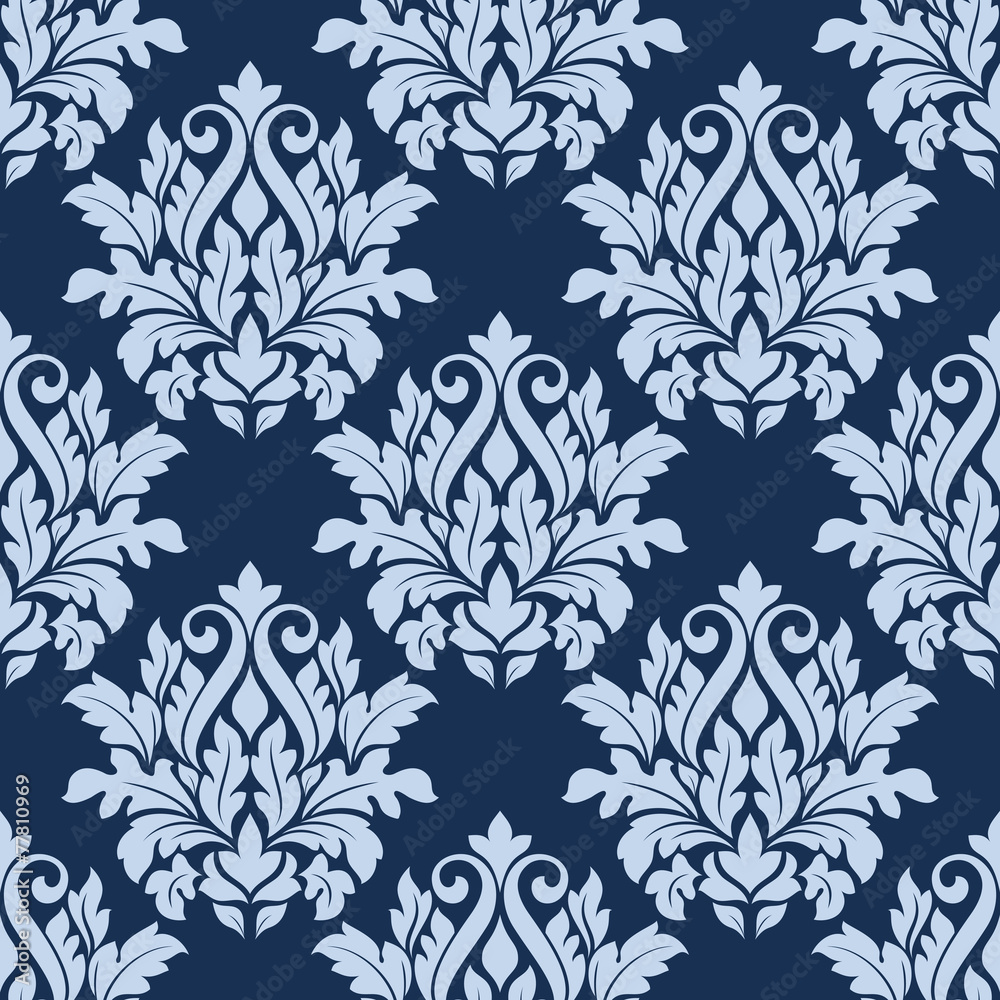 Light blue floral seamless pattern Light blue floral seamless pattern