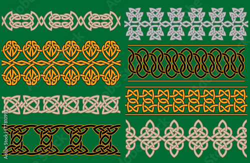 Celtic linear borders and ornaments