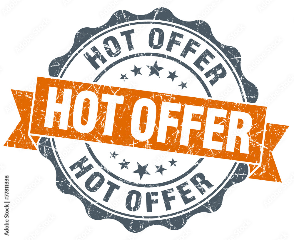 Obraz premium hot offer vintage orange seal isolated on white