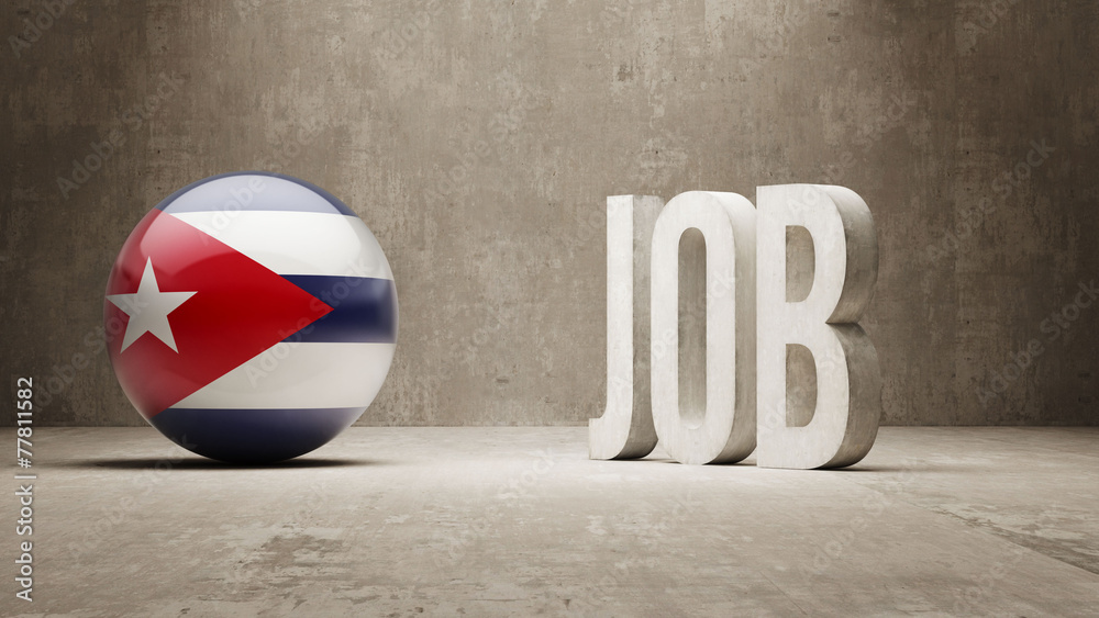 Naklejka premium Cuba. Job Concept.