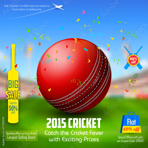 Sale and Promotion banner for Cricket season