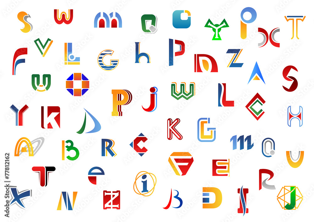 Full alphabet letters set Full alphabet letters set