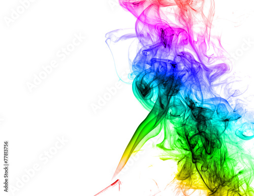 Abstract multicolored smoke