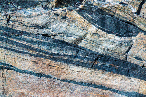 closeup of a stone with different vertical layers