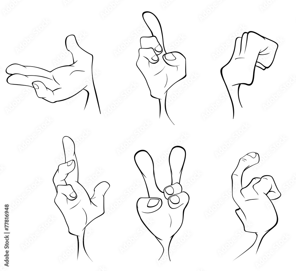 Fototapeta premium Hands cartoon