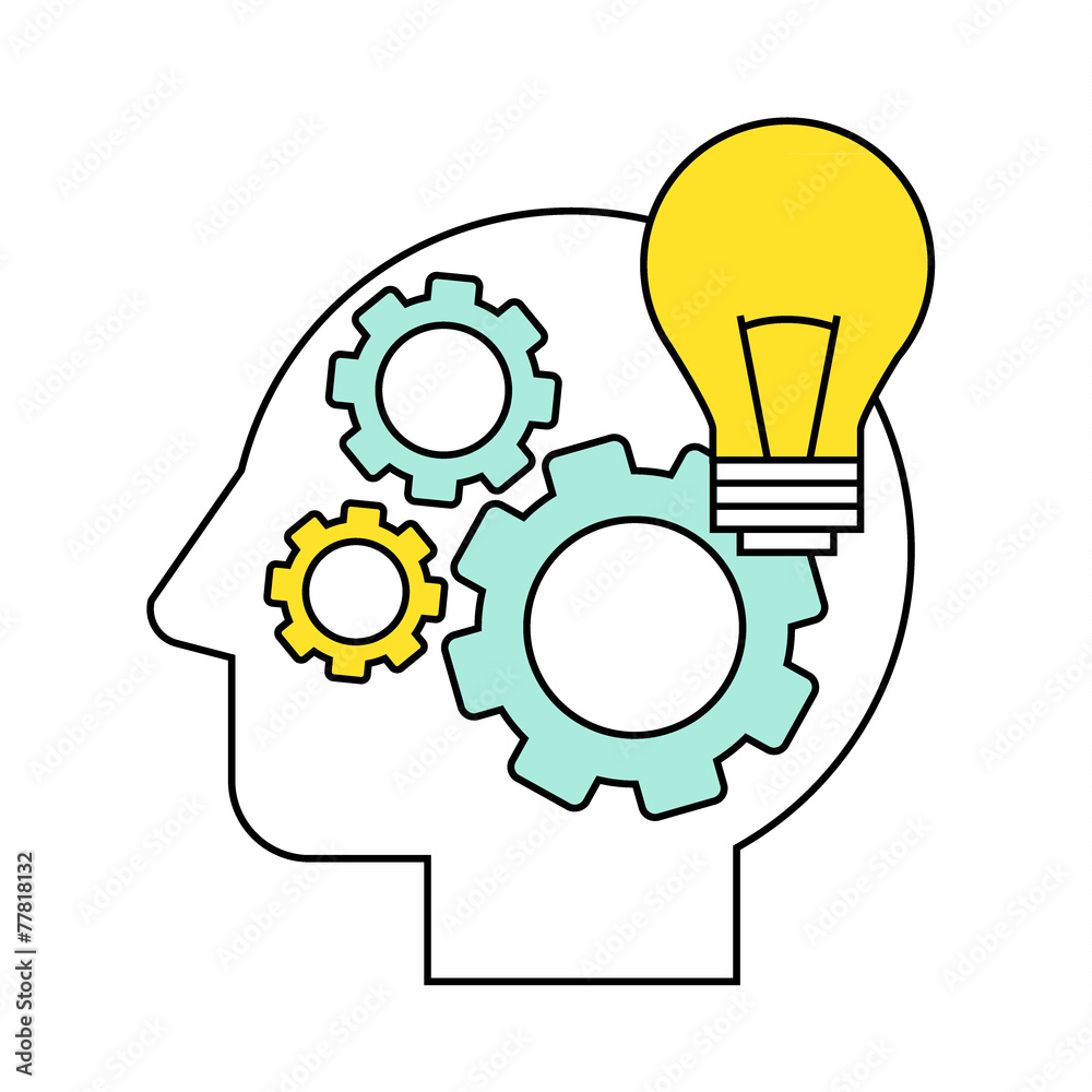 Creative idea think out of the box vector Illustration Creative idea think out of the box vector Illustration