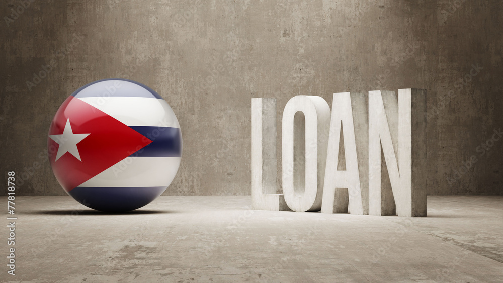 Naklejka premium Cuba. Loan Concept.