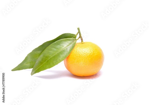 Mandarin or Tangerine fruit on white background