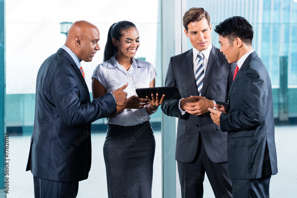 Business team of Indian, Chinese, Caucasian people Business team of Indian, Chinese, Caucasian people