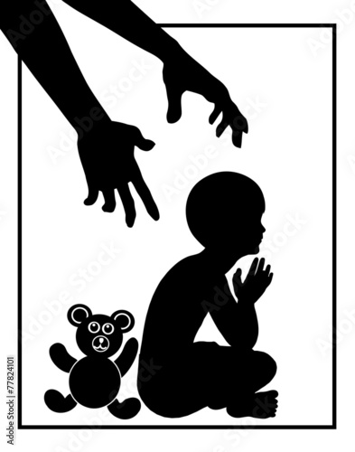 Foto Child being threatened by domestic violence