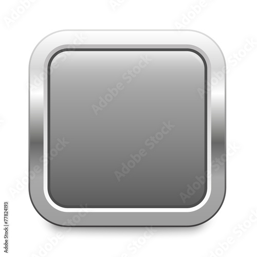 light gray metallic button square template