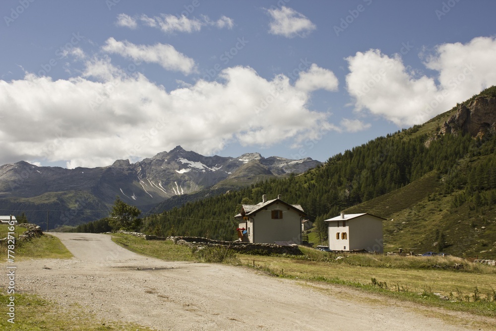 Madesimo valley floor in the summer season