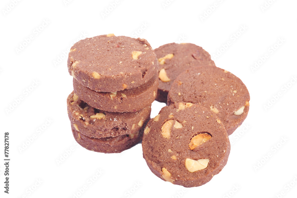 cookies in stack isolated on white background cookies in stack isolated on white background