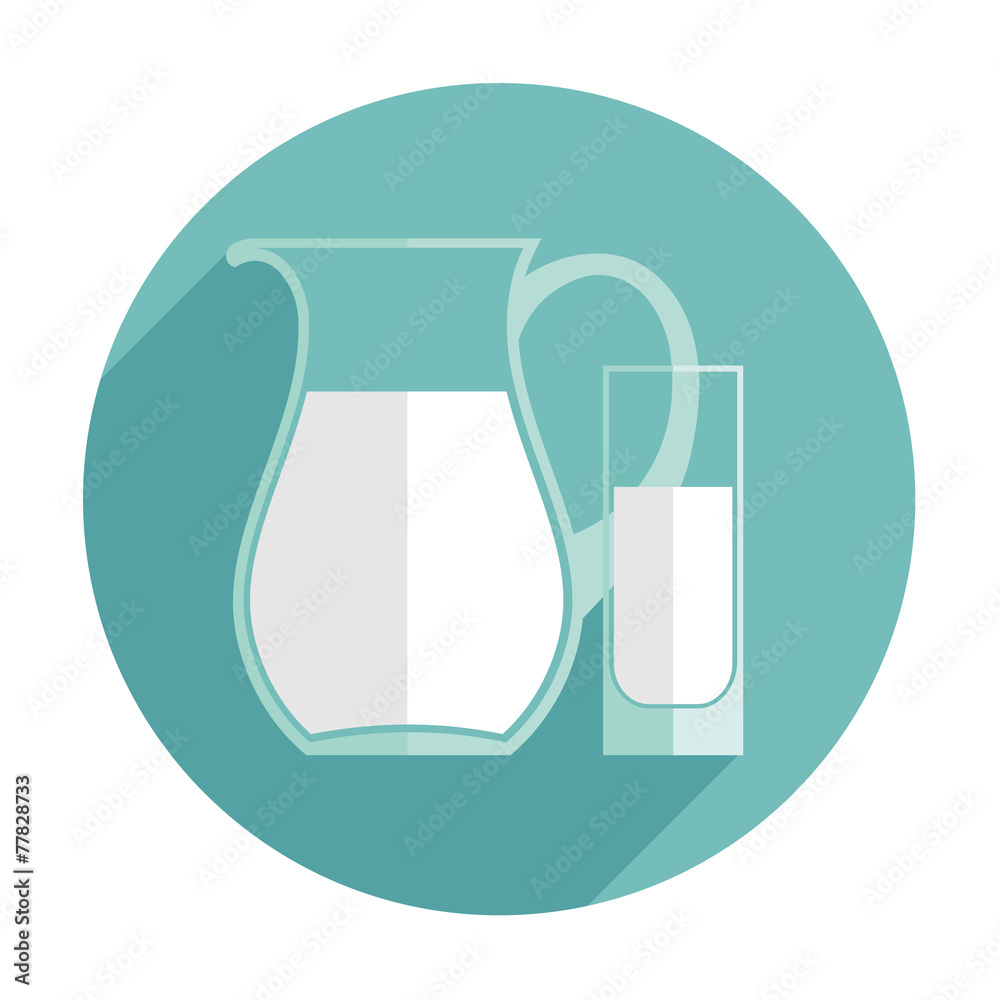 Vector modern flat design illustration of milk.