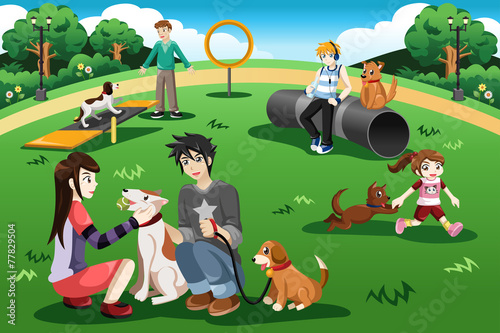 People in a dog park
