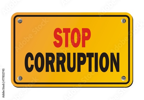 stop corruption - protest sign