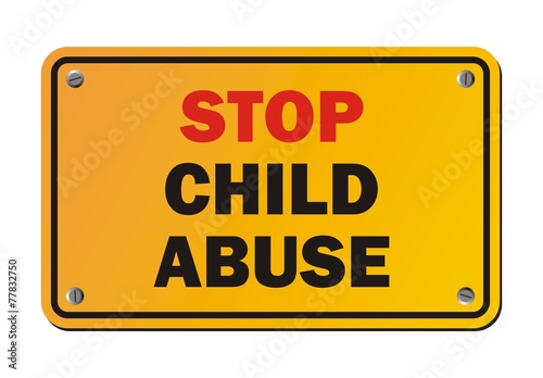 stop child abuse - protest sign