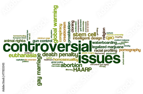 Words related to controversy and controversial issues