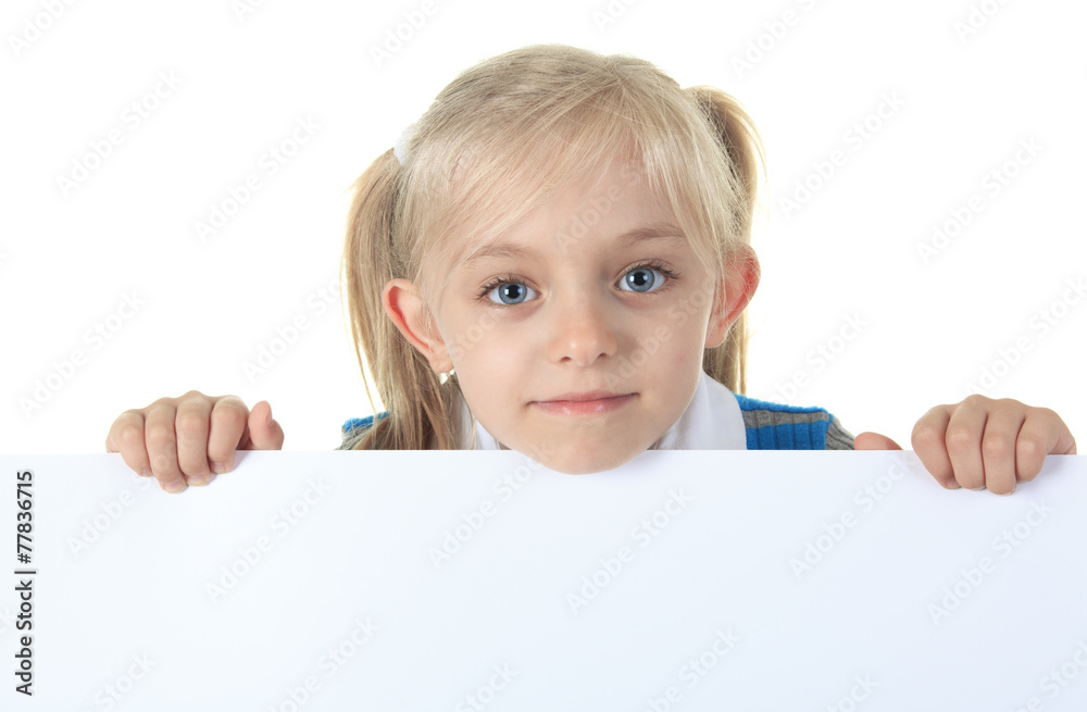 smiley and pretty girl posing in studio against a white backgrou smiley and pretty girl posing in studio against a white backgrou